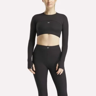 Bolero de punto acanalado para mujer