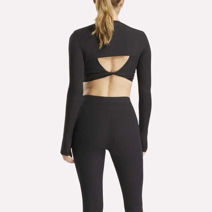 Bolero de punto acanalado para mujer Bolero de punto acanalado para mujer