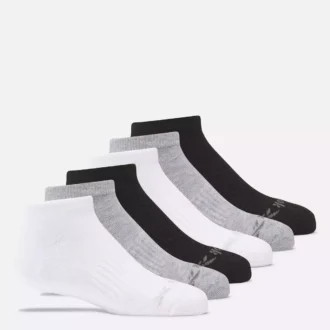 Calcetines básicos de corte bajo para niños, 6 pares