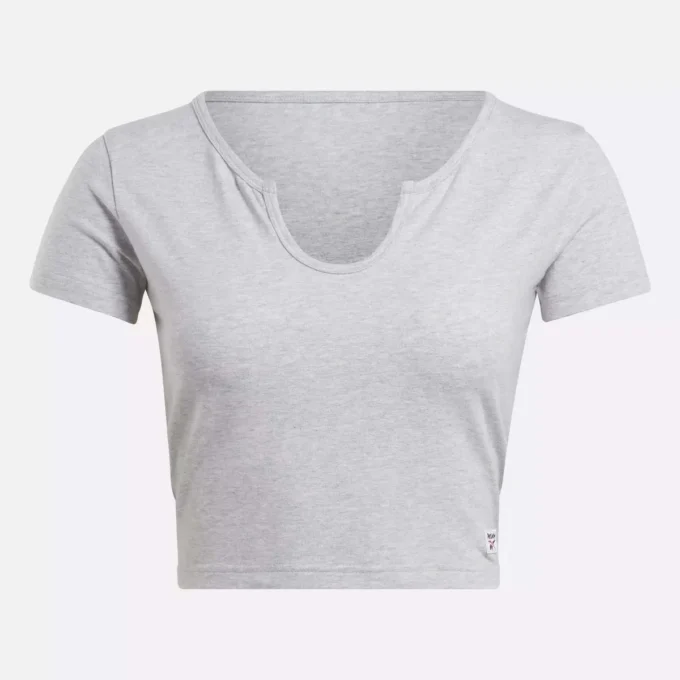 Camiseta corta clásica para mujer