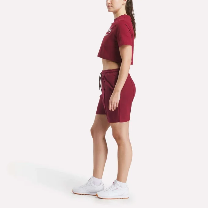 Camiseta corta de manga corta con logo bicolor para mujer Camiseta corta de manga corta con logo bicolor para mujer