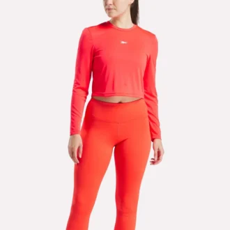 Camiseta corta de manga larga Core Slim Fit para mujer
