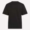Camiseta de manga corta con cuello redondo y logotipo grande para mujer