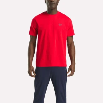 Camiseta de manga corta con cuello redondo y logotipo pequeño para hombre