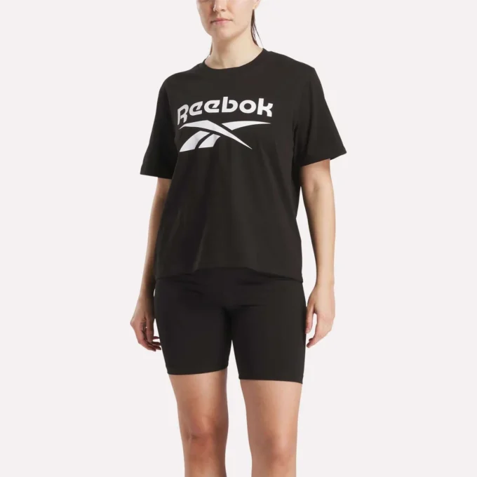 Camiseta de manga corta oversize con logo grande para mujer Camiseta de manga corta oversize con logo grande para mujer