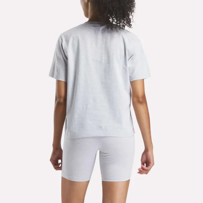Camiseta de manga corta oversize con logo grande para mujer Camiseta de manga corta oversize con logo grande para mujer
