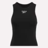 Camiseta sin mangas de canalé para mujer