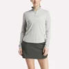 Jersey de golf de manga larga con cremallera 1/4 y tejido jacquard Vector para mujer Jersey de golf de manga larga con cremallera 1/4 y tejido jacquard Vector para mujer