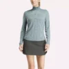 Jersey de golf de manga larga con cremallera 1/4 y tejido jacquard Vector para mujer Jersey de golf de manga larga con cremallera 1/4 y tejido jacquard Vector para mujer