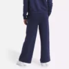 Pantalones anchos de felpa con pequeño logotipo Reebok Identity para mujer