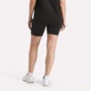 Pantalones cortos de ciclismo con logo pequeño para mujer