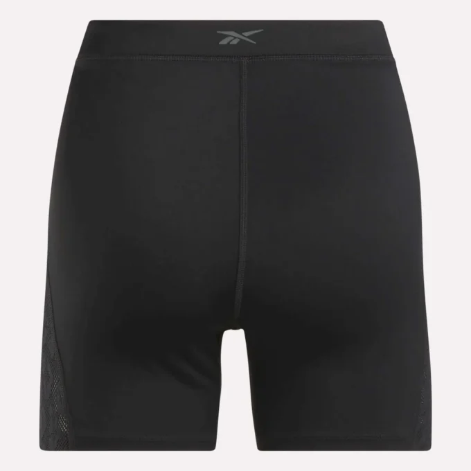 Pantalones cortos de ciclista de malla de talle alto para mujer 5″