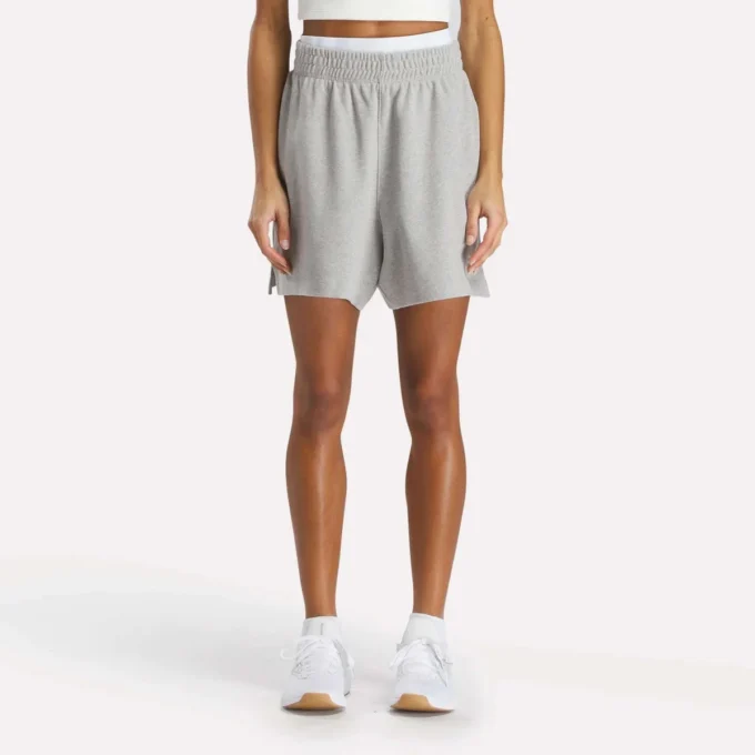 Pantalones cortos de cintura alta Identity para mujer 5″