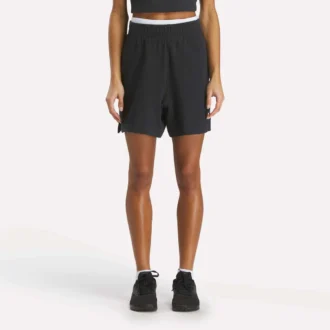 Pantalones cortos de cintura alta Identity para mujer 5″
