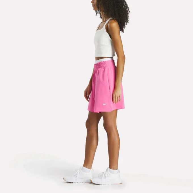 Pantalones cortos de cintura alta Identity para mujer 5″