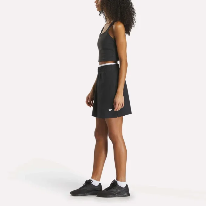 Pantalones cortos de cintura alta Identity para mujer 5″