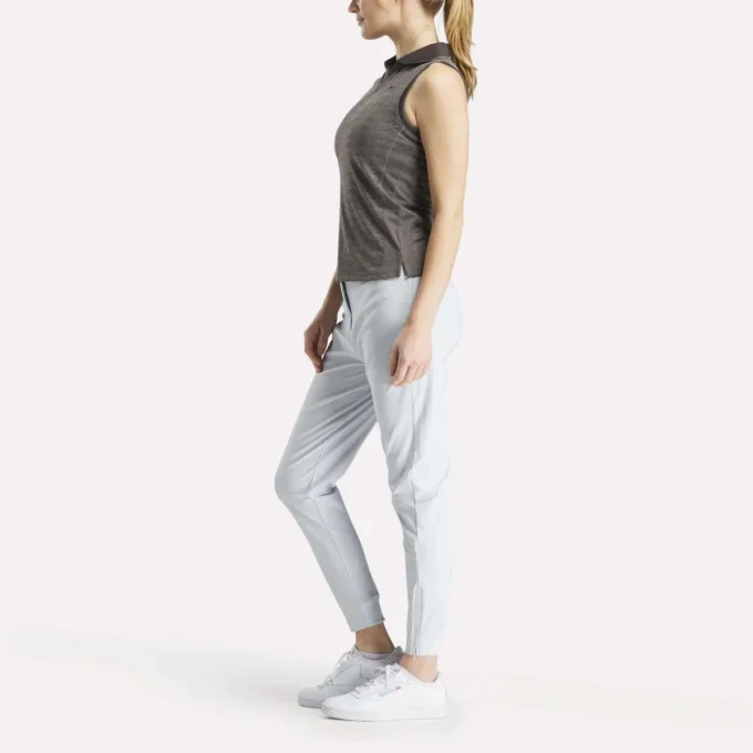 Polo de golf sin mangas Vector Jacquard para mujer