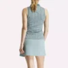 Polo de golf sin mangas Vector Jacquard para mujer