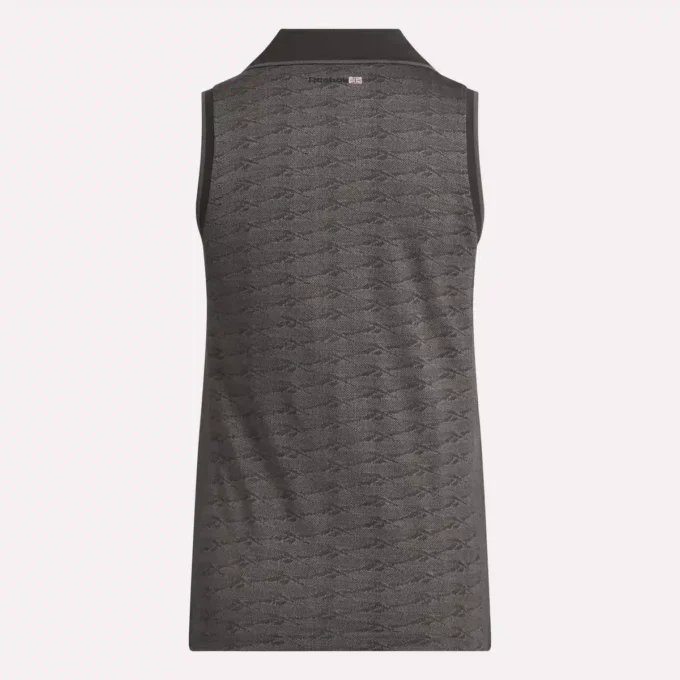 Polo de golf sin mangas Vector Jacquard para mujer