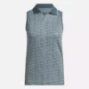 Polo de golf sin mangas Vector Jacquard para mujer