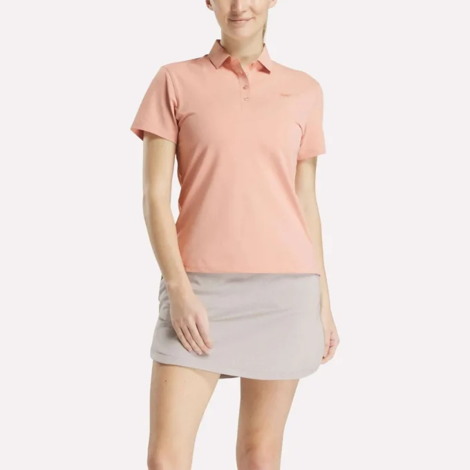 Polo de manga corta con tapeta de piqué elástico para mujer Polo de manga corta con tapeta de piqué elástico para mujer