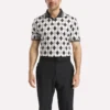 Polo de manga corta Vector Argyle Print para hombre