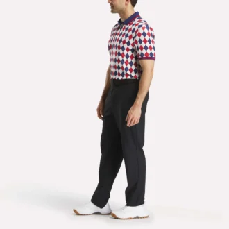 Polo de manga corta Vector Argyle Print para hombre