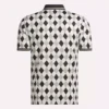 Polo de manga corta Vector Argyle Print para hombre