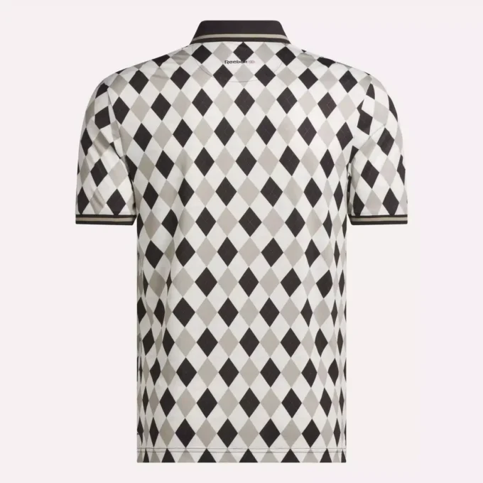 Polo de manga corta Vector Argyle Print para hombre