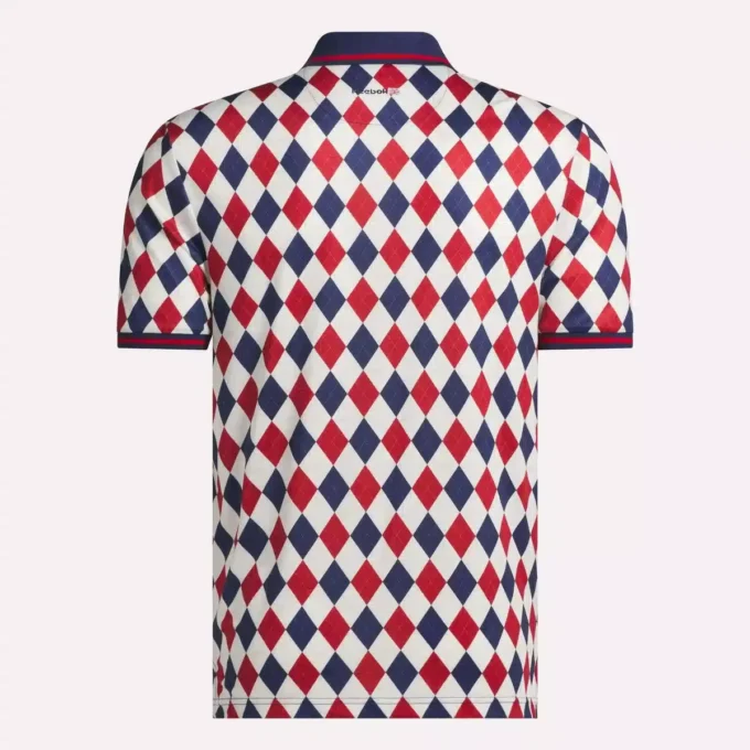 Polo de manga corta Vector Argyle Print para hombre