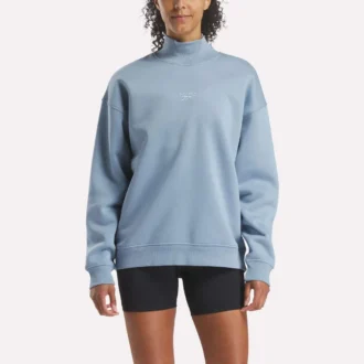 Sudadera de cuello alto largo para mujer