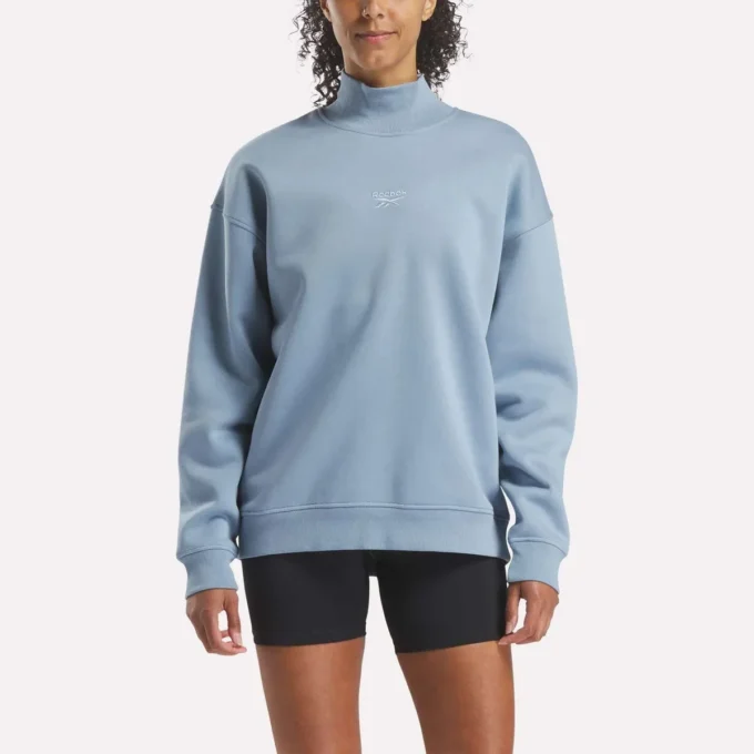 Sudadera de cuello alto largo para mujer