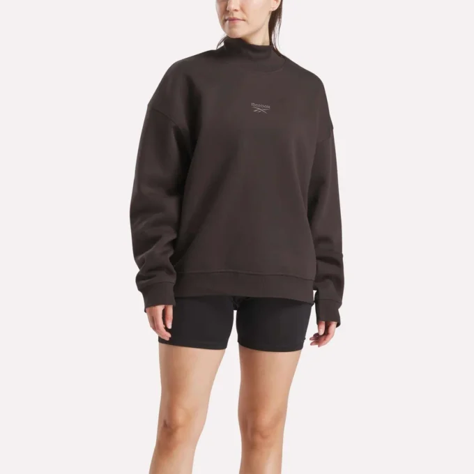 Sudadera de cuello alto largo para mujer