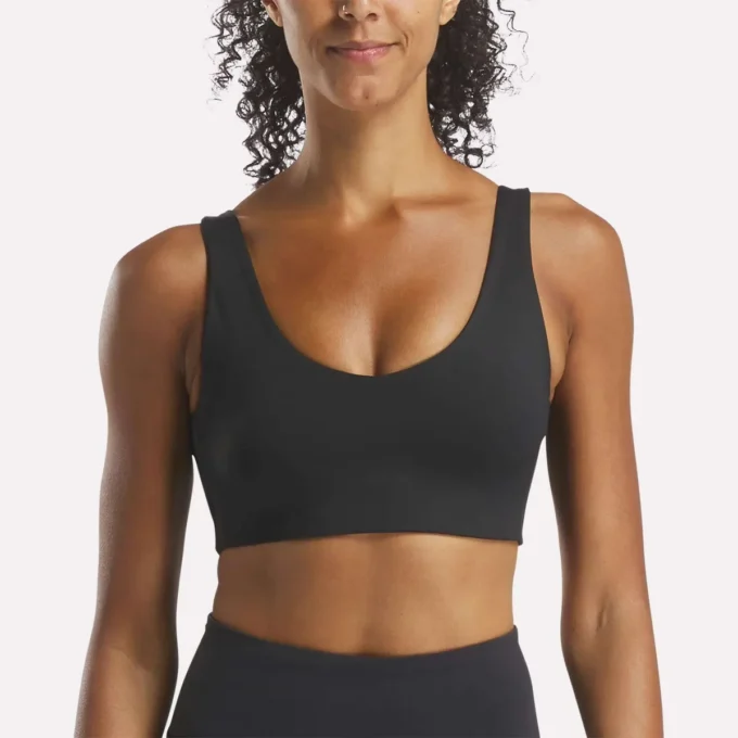 Sujetador de yoga con cuello en V para mujer